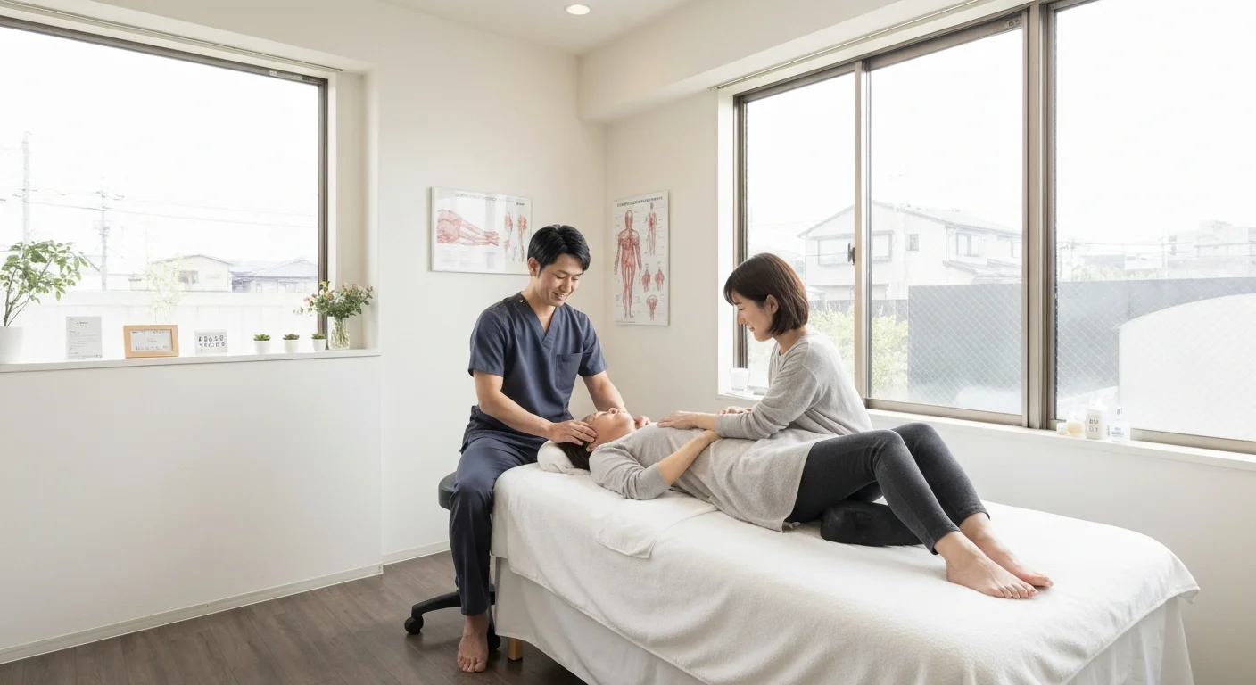 An interior photo of a treatment bed by the window with natural light coming in